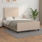vidaXL Estructura cama y cabecero cuero sintético capuchino 120x190 cm vidaXL Estructura cama y cabecero cuero sintético capuchino 120x190 cm