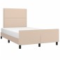 vidaXL Estructura cama y cabecero cuero sintético capuchino 120x190 cm vidaXL Estructura cama y cabecero cuero sintético capuchino 120x190 cm