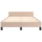 vidaXL Estructura cama y cabecero cuero sintético capuchino 120x190 cm vidaXL Estructura cama y cabecero cuero sintético capuchino 120x190 cm