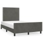 vidaXL Estructura cama con cabecero terciopelo gris oscuro 120x190 cm vidaXL Estructura cama con cabecero terciopelo gris oscuro 120x190 cm