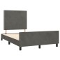 vidaXL Estructura cama con cabecero terciopelo gris oscuro 120x190 cm vidaXL Estructura cama con cabecero terciopelo gris oscuro 120x190 cm