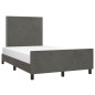 vidaXL Estructura cama con cabecero terciopelo gris oscuro 120x190 cm vidaXL Estructura cama con cabecero terciopelo gris oscuro 120x190 cm