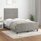 vidaXL Estructura cama con cabecero terciopelo gris claro 120x190 cm vidaXL Estructura cama con cabecero terciopelo gris claro 120x190 cm