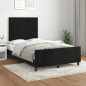 vidaXL Estructura de cama con cabecero terciopelo negro 120x190 cm vidaXL Estructura de cama con cabecero terciopelo negro 120x190 cm