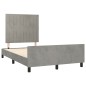 vidaXL Estructura cama con cabecero terciopelo gris claro 120x190 cm vidaXL Estructura cama con cabecero terciopelo gris claro 120x190 cm