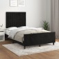 vidaXL Estructura de cama con cabecero terciopelo negro 120x190 cm vidaXL Estructura de cama con cabecero terciopelo negro 120x190 cm