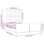 vidaXL Estructura de cama con cabecero terciopelo negro 120x190 cm vidaXL Estructura de cama con cabecero terciopelo negro 120x190 cm