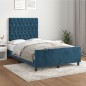 vidaXL Estructura cama con cabecero terciopelo azul oscuro 120x190 cm