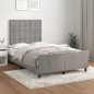 vidaXL Estructura cama con cabecero terciopelo gris claro 120x190 cm