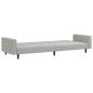 vidaXL Juego de sofás 2 piezas terciopelo gris claro vidaXL Juego de sofás 2 piezas terciopelo gris claro