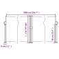 vidaXL Toldo lateral retráctil marrón 140x1000 cm vidaXL Toldo lateral retráctil marrón 140x1000 cm