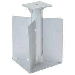 vidaXL Base para sombrilla enterrada acero plateado 27,5x27,5x45 cm