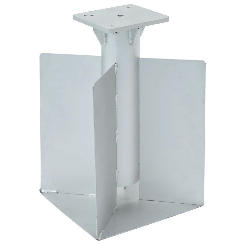 vidaXL Base para sombrilla enterrada acero plateado 27,5x27,5x45 cm vidaXL Base para sombrilla enterrada acero plateado 27,5x27,5x45 cm