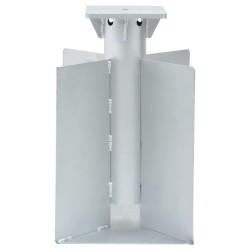 vidaXL Base para sombrilla enterrada acero plateado 27,5x27,5x45 cm