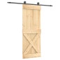 vidaXL Puerta corredera con herrajes madera maciza de pino 80x210 cm vidaXL Puerta corredera con herrajes madera maciza de pino 80x210 cm