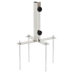 vidaXL Base de Sombrilla con estacas de suelo acero Ø32-48 mm
