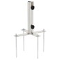 vidaXL Base de Sombrilla con estacas de suelo acero Ø32-48 mm
