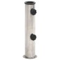 vidaXL Base de sombrilla para mástil Ø38/48 mm acero inoxidable plata vidaXL Base de sombrilla para mástil Ø38/48 mm acero inoxidable plata