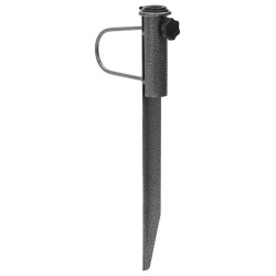 vidaXL Soportes de sombrilla con púas 2 uds acero galvanizado 19x42 cm