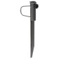 vidaXL Soportes de sombrilla con púas 2 uds acero galvanizado 19x42 cm