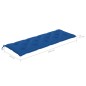 vidaXL Banco de jardín 3 plazas madera eucalipto gris y cojín 150 cm vidaXL Banco de jardín 3 plazas madera eucalipto gris y cojín 150 cm