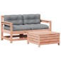 vidaXL Juego de sofás de jardín 3 pzas y cojines madera abeto Douglas vidaXL Juego de sofás de jardín 3 pzas y cojines madera abeto Douglas