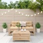 vidaXL Juego de muebles de jardín 3 pzas y cojines madera maciza pino vidaXL Juego de muebles de jardín 3 pzas y cojines madera maciza pino