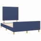 vidaXL Estructura de cama con cabecero tela azul 120x190 cm vidaXL Estructura de cama con cabecero tela azul 120x190 cm