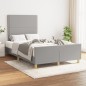 vidaXL Estructura de cama con cabecero tela gris claro 120x190 cm vidaXL Estructura de cama con cabecero tela gris claro 120x190 cm