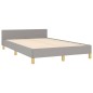 vidaXL Estructura de cama con cabecero tela gris claro 120x190 cm vidaXL Estructura de cama con cabecero tela gris claro 120x190 cm