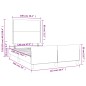 vidaXL Estructura de cama con cabecero tela gris claro 120x190 cm vidaXL Estructura de cama con cabecero tela gris claro 120x190 cm