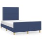 vidaXL Estructura de cama con cabecero tela azul 120x190 cm vidaXL Estructura de cama con cabecero tela azul 120x190 cm