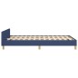 vidaXL Estructura de cama con cabecero tela azul 120x190 cm vidaXL Estructura de cama con cabecero tela azul 120x190 cm