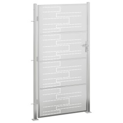 vidaXL Puerta de jardín de acero inoxidable 100x180 cm