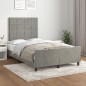 vidaXL Estructura cama con cabecero terciopelo gris claro 120x190 cm vidaXL Estructura cama con cabecero terciopelo gris claro 120x190 cm