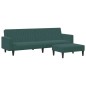vidaXL Juego de sofás 2 piezas terciopelo verde oscuro vidaXL Juego de sofás 2 piezas terciopelo verde oscuro