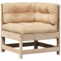 vidaXL Juego de muebles de jardín 6 pzas y cojines madera maciza pino