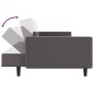 vidaXL Juego de sofás 2 piezas cuero sintético gris vidaXL Juego de sofás 2 piezas cuero sintético gris