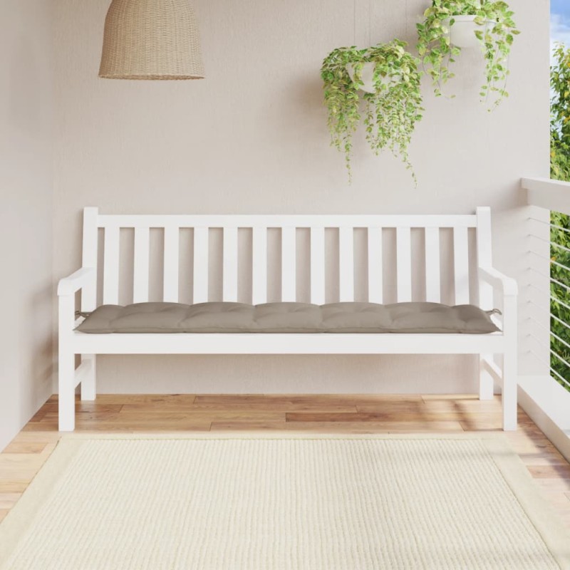 vidaXL Cojín de banco de jardín tela Oxford gris taupé 180x50x7 cm vidaXL Cojín de banco de jardín tela Oxford gris taupé 180x50x7 cm