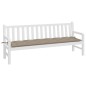 vidaXL Cojín de banco de jardín tela Oxford gris taupé 200x50x7 cm vidaXL Cojín de banco de jardín tela Oxford gris taupé 200x50x7 cm