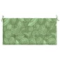 vidaXL Cojín banco de jardín tela Oxford estampado hojas 120x50x3 cm vidaXL Cojín banco de jardín tela Oxford estampado hojas 120x50x3 cm