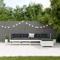 vidaXL Set muebles jardín 5 pzas con cojines madera maciza pino blanco vidaXL Set muebles jardín 5 pzas con cojines madera maciza pino blanco