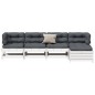 vidaXL Set muebles jardín 5 pzas con cojines madera maciza pino blanco vidaXL Set muebles jardín 5 pzas con cojines madera maciza pino blanco