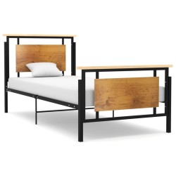 vidaXL Estructura de cama de metal 90x200 cm