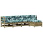 vidaXL Juego de muebles jardín 5 pzas y cojines madera pino impregnada vidaXL Juego de muebles jardín 5 pzas y cojines madera pino impregnada