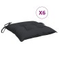 vidaXL Cojines de palets de jardín 6 uds tela Oxford negro 50x50x7 cm vidaXL Cojines de palets de jardín 6 uds tela Oxford negro 50x50x7 cm
