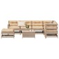 vidaXL Muebles de jardín 8 pzas y cojines madera maciza pino vidaXL Muebles de jardín 8 pzas y cojines madera maciza pino