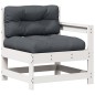 vidaXL Set muebles jardín con cojines 8 pzas madera maciza pino blanco vidaXL Set muebles jardín con cojines 8 pzas madera maciza pino blanco