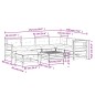 vidaXL Set muebles jardín con cojines 8 pzas madera maciza pino blanco vidaXL Set muebles jardín con cojines 8 pzas madera maciza pino blanco