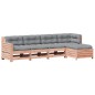 vidaXL Juego de muebles jardín 5 pzas y cojines madera abeto Douglas vidaXL Juego de muebles jardín 5 pzas y cojines madera abeto Douglas